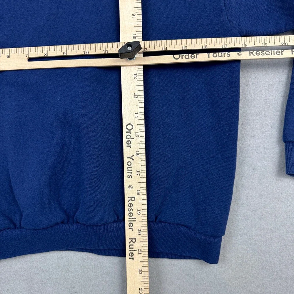 Vintage Nike Sweatshirt Boys Large Blue Solid Pullover Baby Swoosh Crewneck 90s
